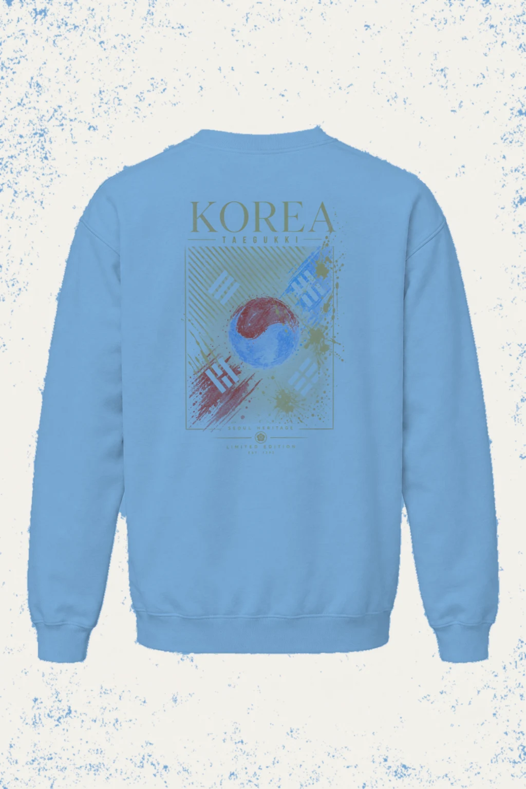 "Seoul Heritage Taegukki" Heavy Blend Unisex Crewneck Sweatshirt | Gildan 18000