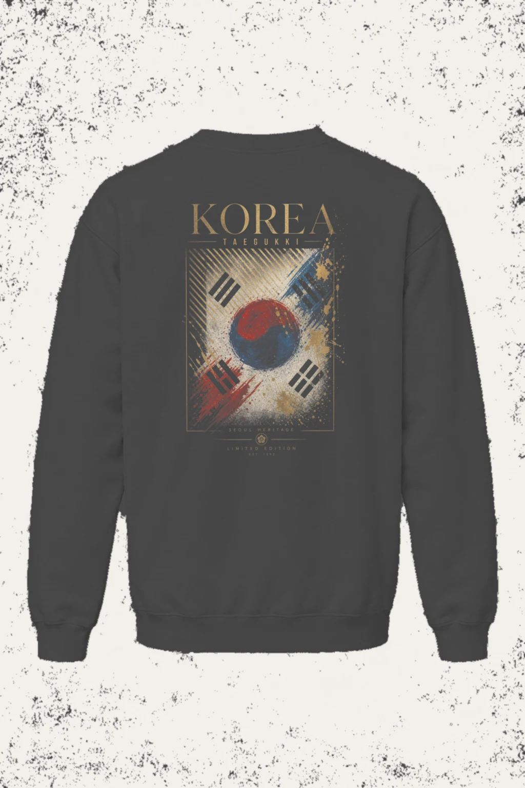 "Seoul Heritage Taegukki" Heavy Blend Unisex Crewneck Sweatshirt | Gildan 18000