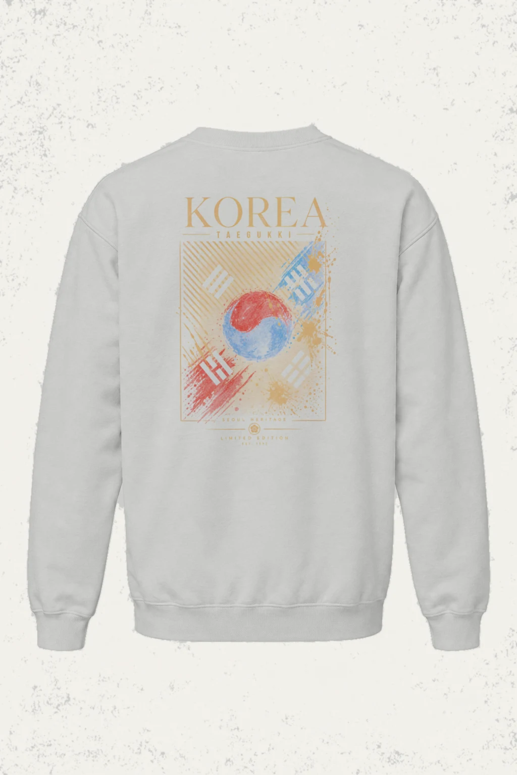 "Seoul Heritage Taegukki" Heavy Blend Unisex Crewneck Sweatshirt | Gildan 18000