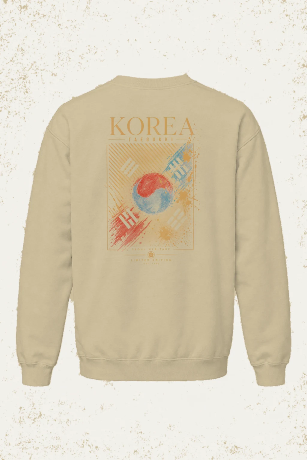 "Seoul Heritage Taegukki" Heavy Blend Unisex Crewneck Sweatshirt | Gildan 18000