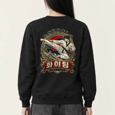 "Seoul Hwaiting" Heavy Blend Unisex Crewneck Sweatshirt