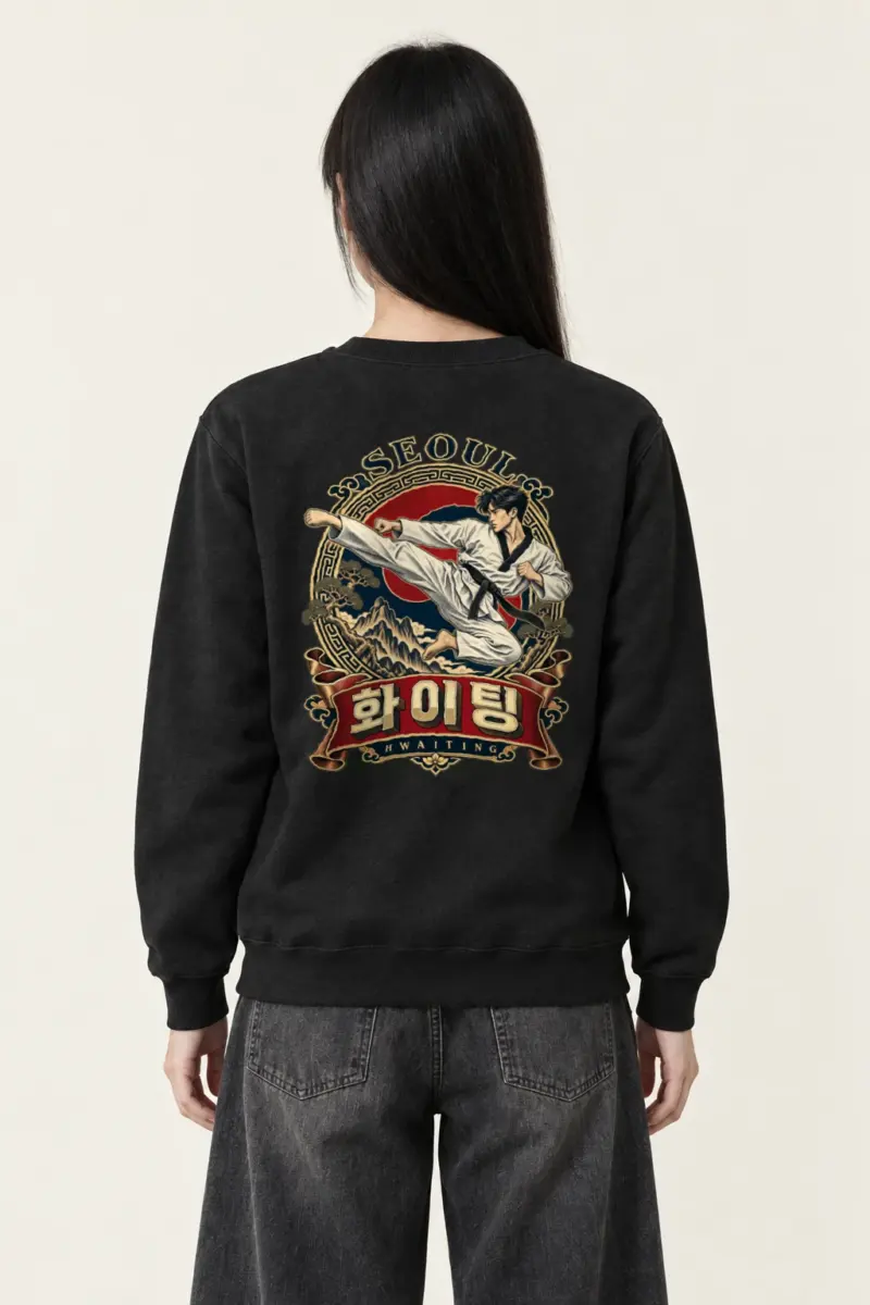 “Seoul Hwaiting” Heavy Blend Unisex Crewneck Sweatshirt