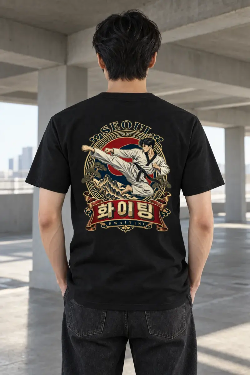 "Seoul Hwaiting" Heavyweight Unisex Crewneck T-shirt