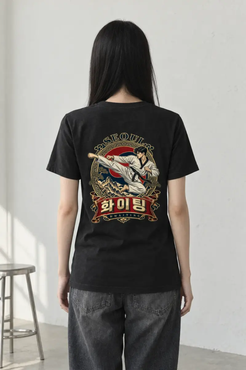 "Seoul Hwaiting" Heavyweight Unisex Crewneck T-shirt