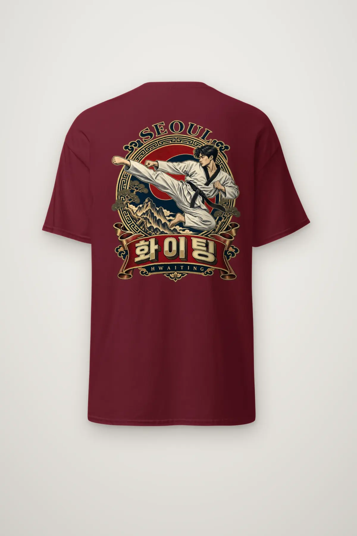 "Seoul Hwaiting" Heavyweight Unisex Crewneck T-shirt
