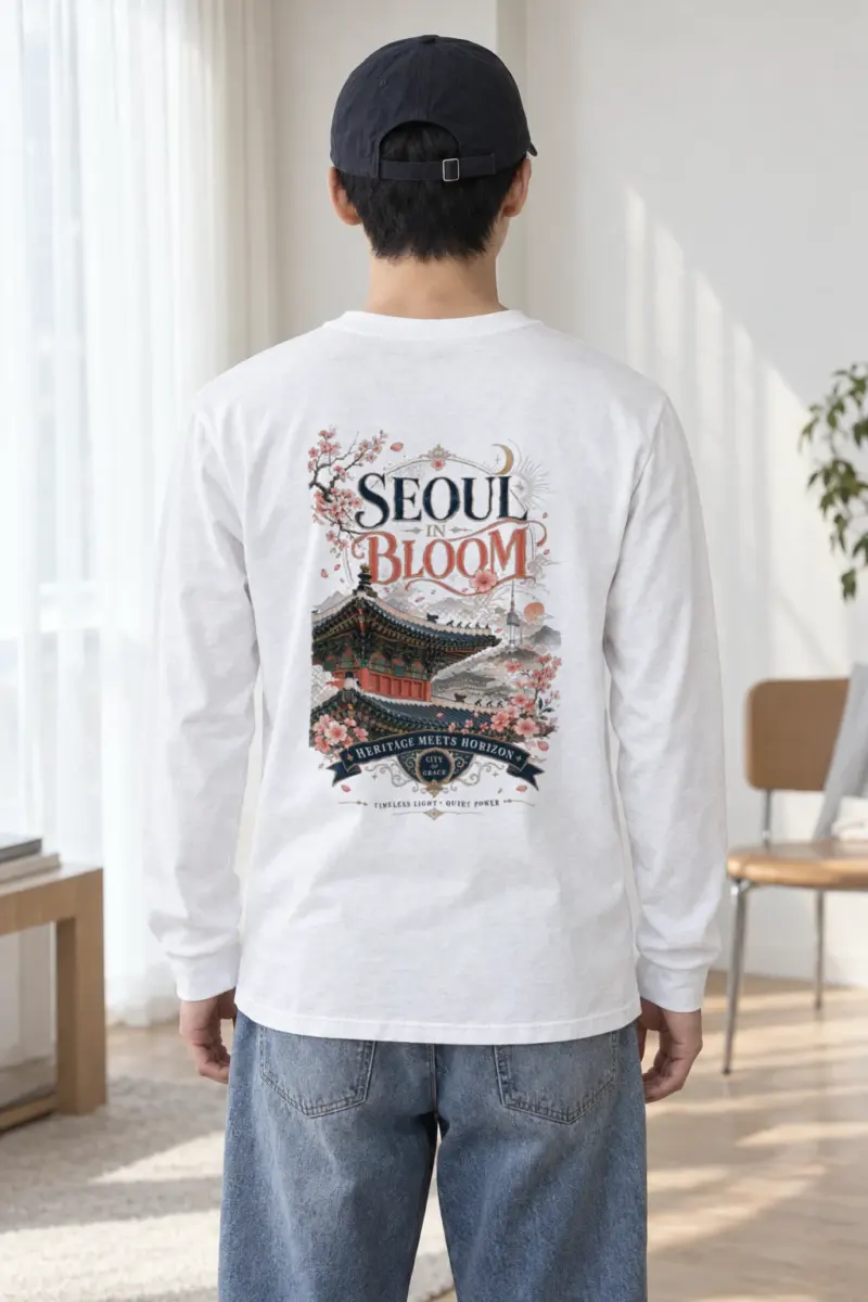 "Seoul In Bloom" Unisex Longsleeve T-shirt