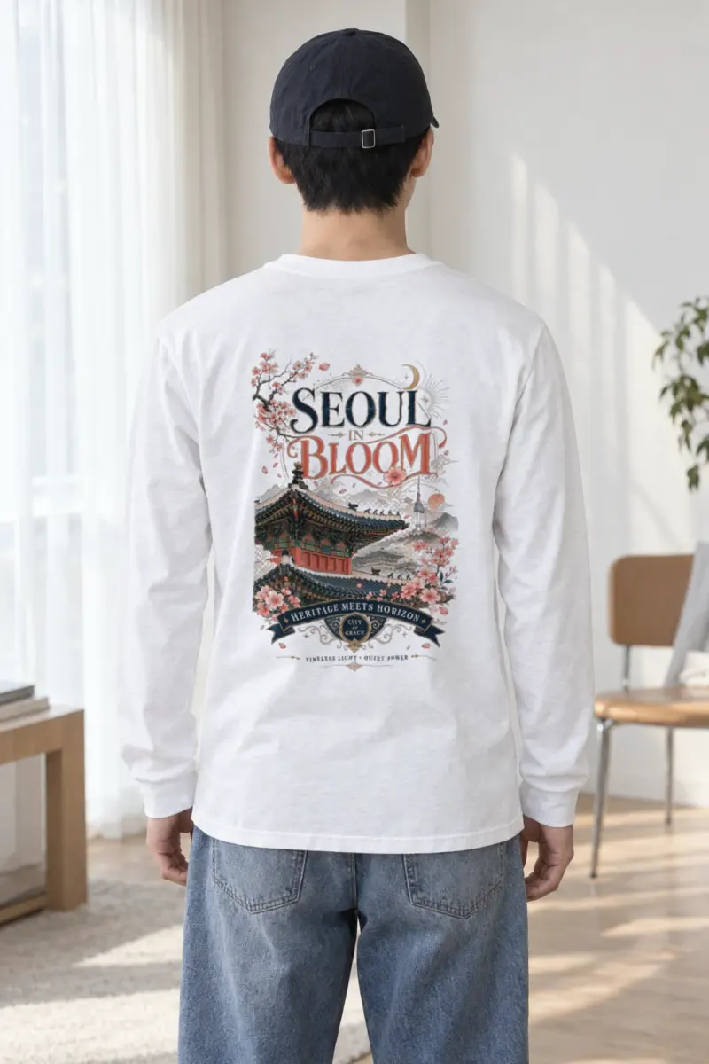 "Seoul In Bloom" Unisex Longsleeve T-shirt