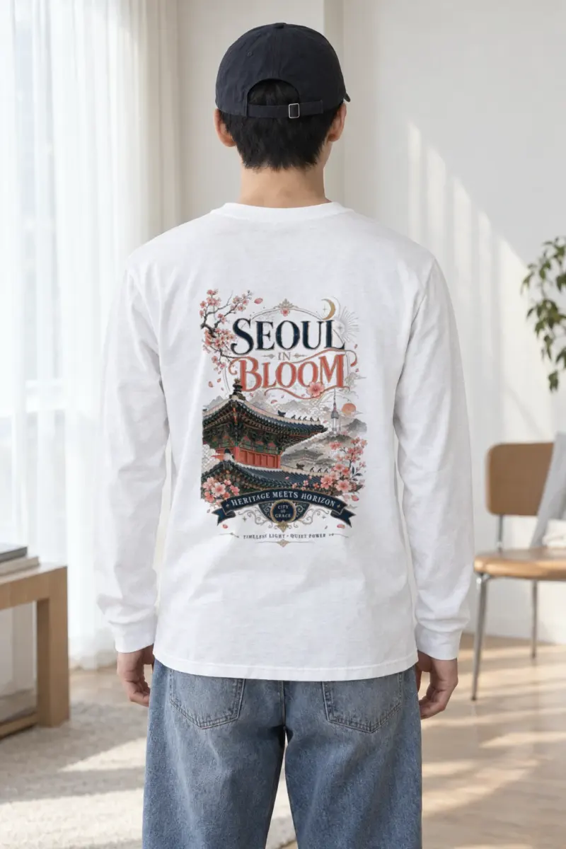"Seoul In Bloom" Unisex Longsleeve T-shirt