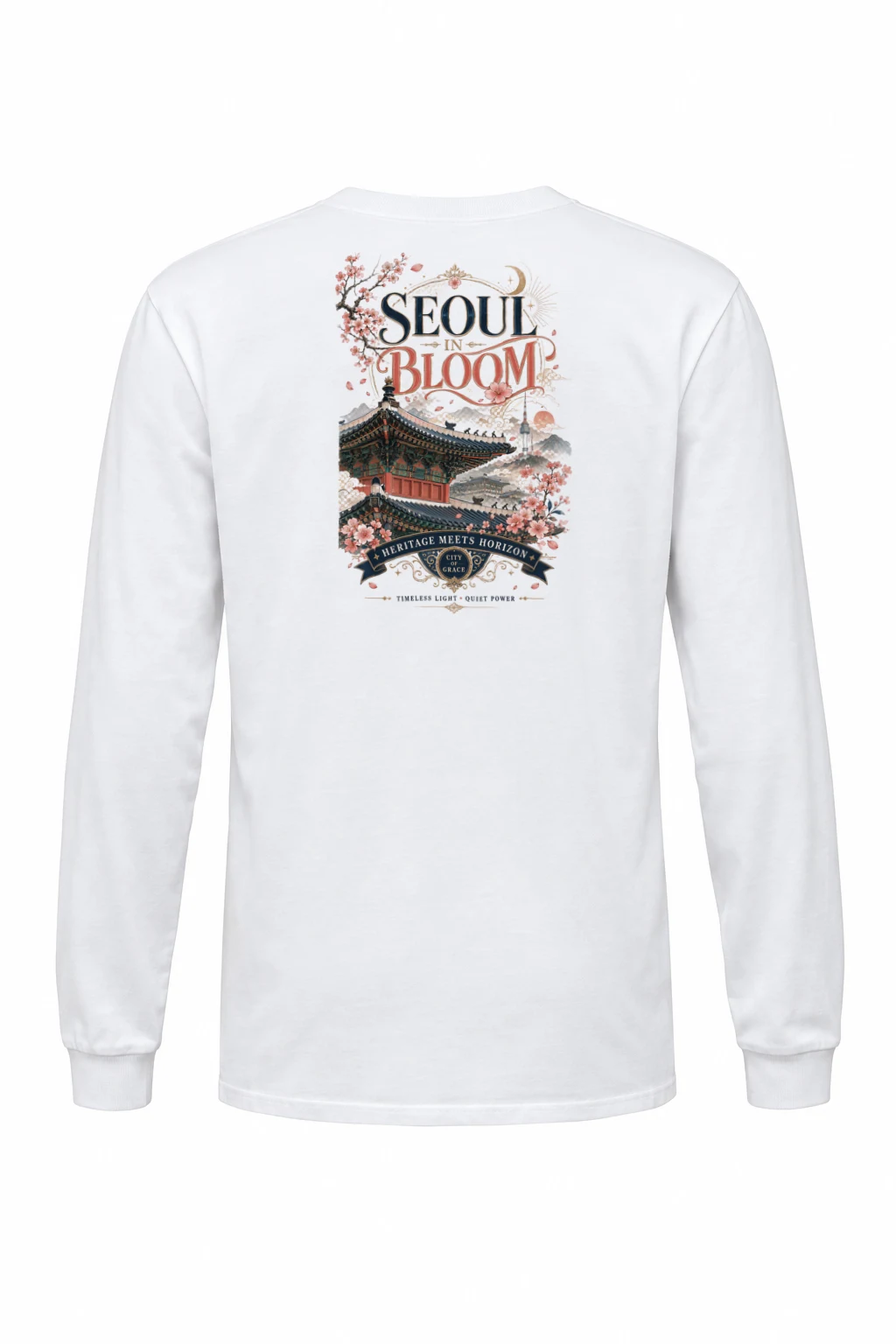 "Seoul In Bloom" Unisex Longsleeve T-shirt | Gildan 2400