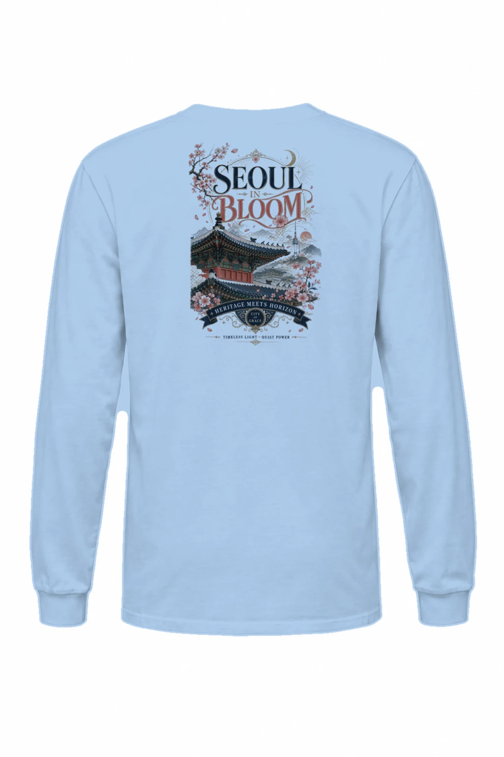 "Seoul In Bloom" Unisex Longsleeve T-shirt | Gildan 2400