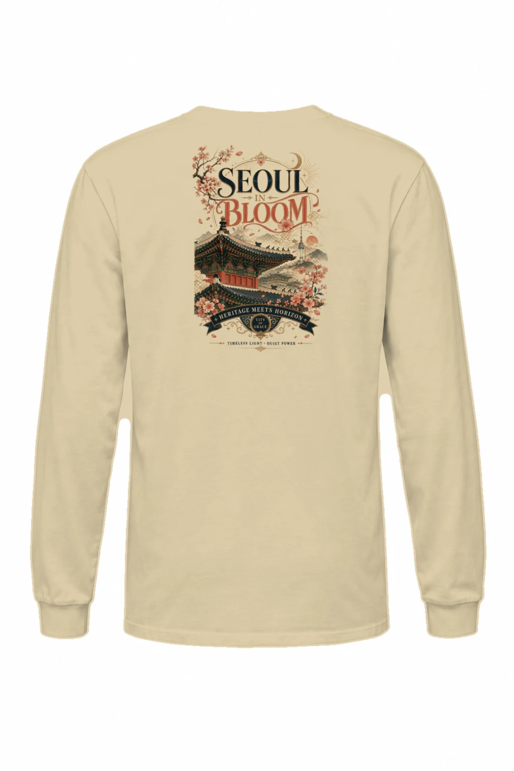 "Seoul In Bloom" Unisex Longsleeve T-shirt | Gildan 2400