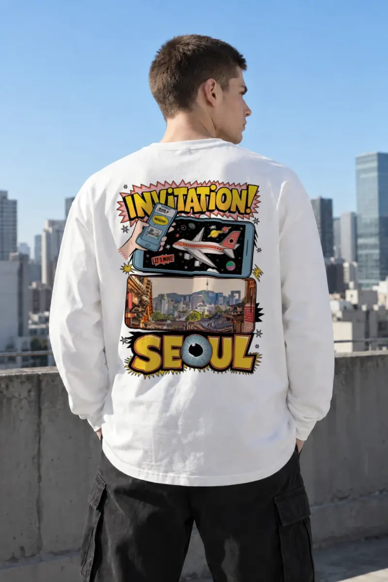 “Seoul Invitation” Unisex Longsleeve T-shirt | Gildan 2400