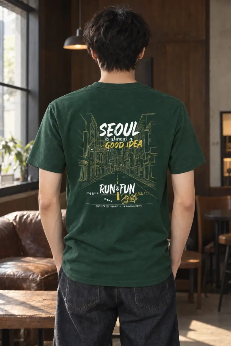 "Seoul Is A Good Idea" Heavyweight Unisex Crewneck T-shirt