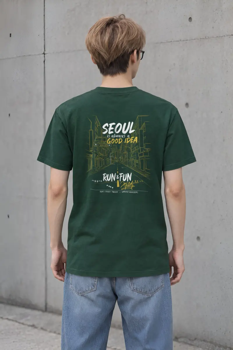 "Seoul Is A Good Idea" Heavyweight Unisex Crewneck T-shirt