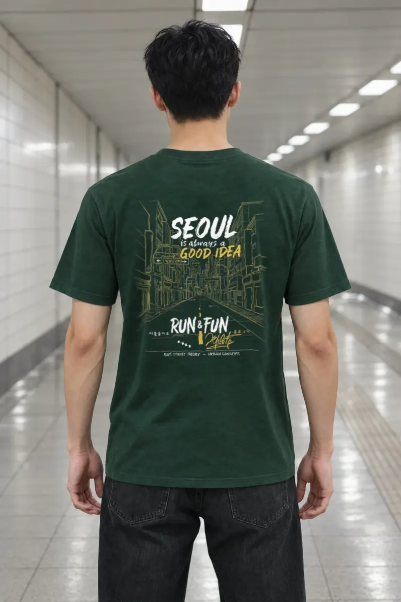 "Seoul Is A Good Idea" Heavyweight Unisex Crewneck T-shirt