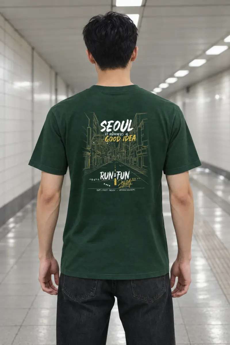 "Seoul Is A Good Idea" Heavyweight Unisex Crewneck T-shirt