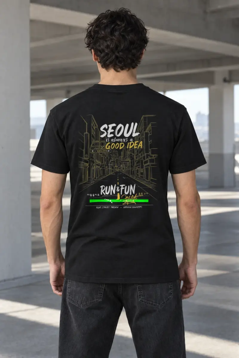 "Seoul Is A Good Idea" Heavyweight Unisex Crewneck T-shirt | Gildan 5000