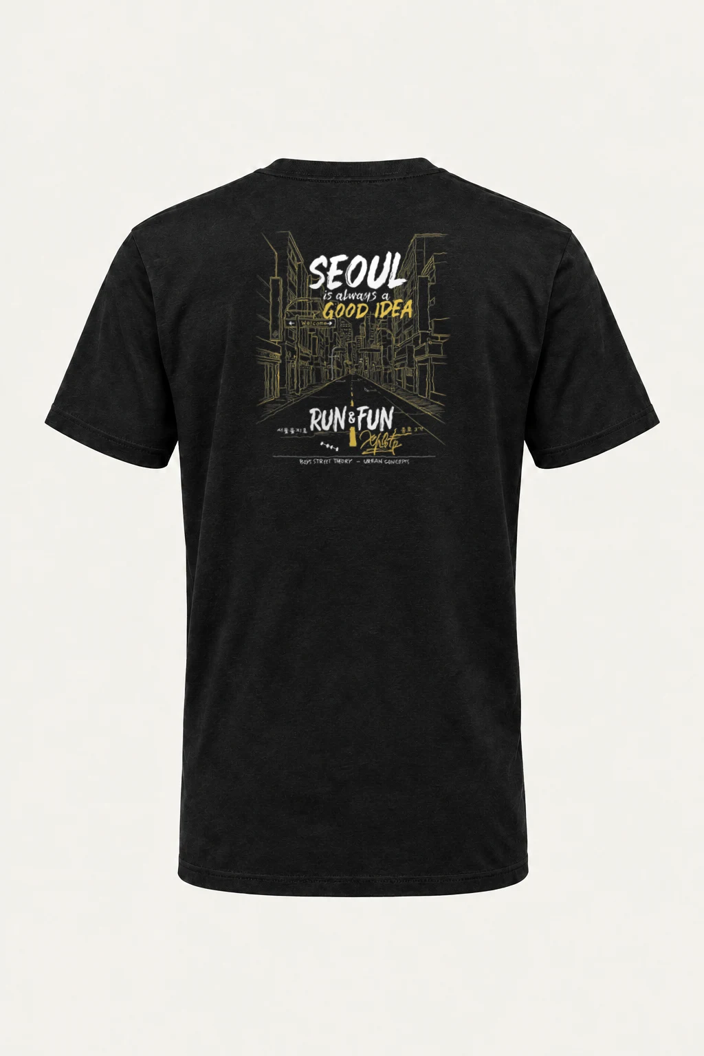 "Seoul Is A Good Idea" Heavyweight Unisex Crewneck T-shirt | Gildan 5000