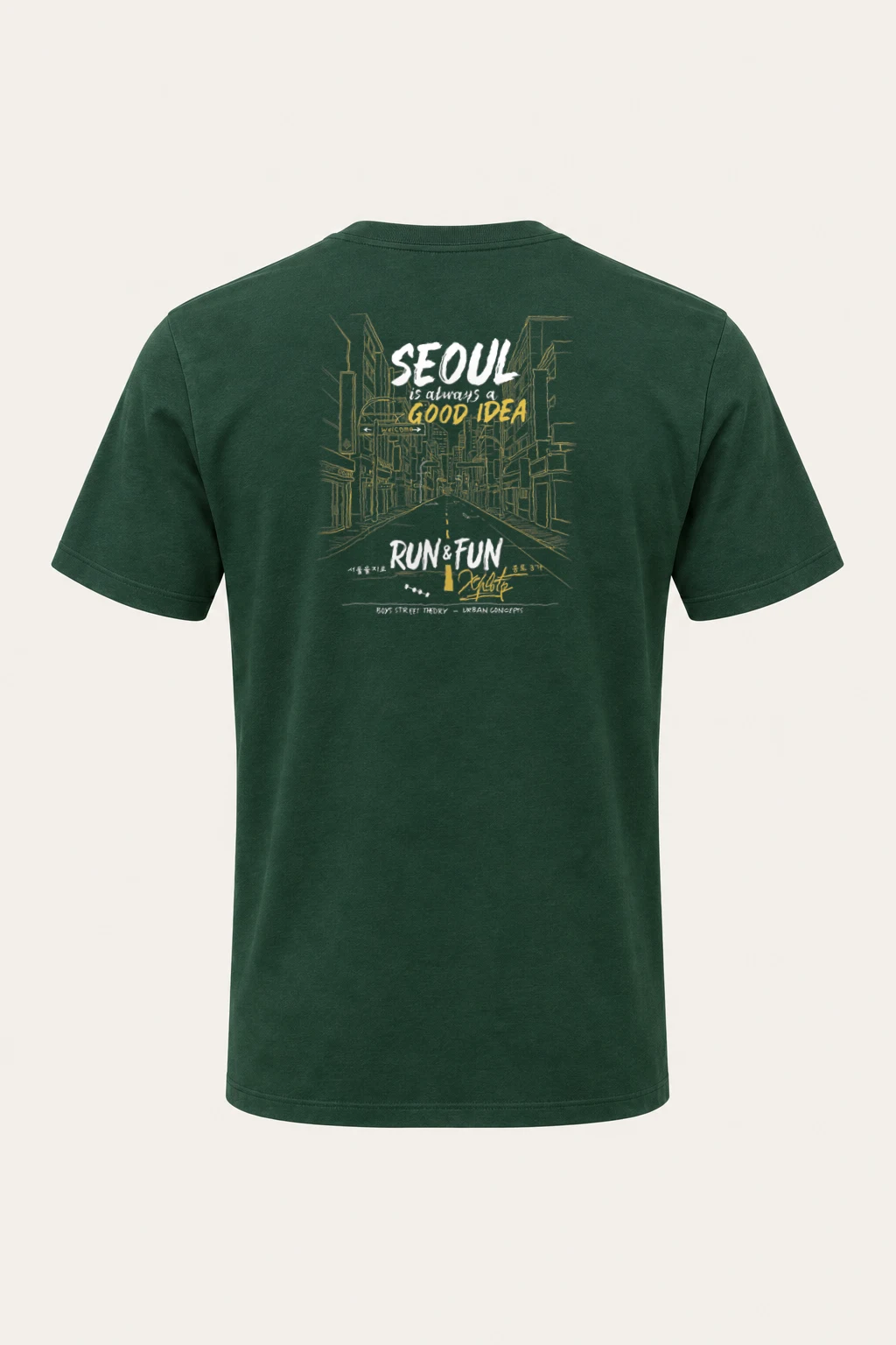 "Seoul Is A Good Idea" Heavyweight Unisex Crewneck T-shirt | Gildan 5000