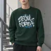 "Seoul Graffiti Cityscape" Heavy Blend Unisex Crewneck Sweatshirt