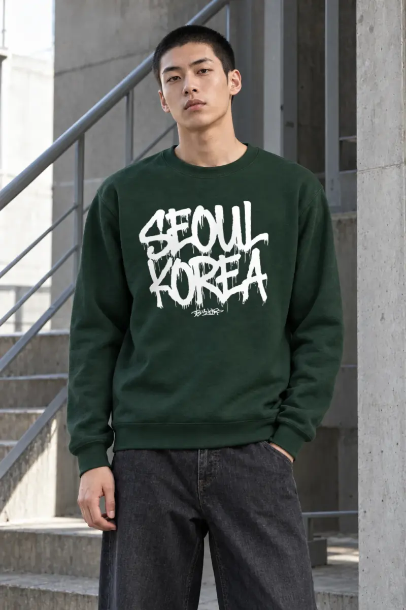 "Seoul Korea" Heavy Blend Unisex Crewneck Sweatshirt | Gildan 18000