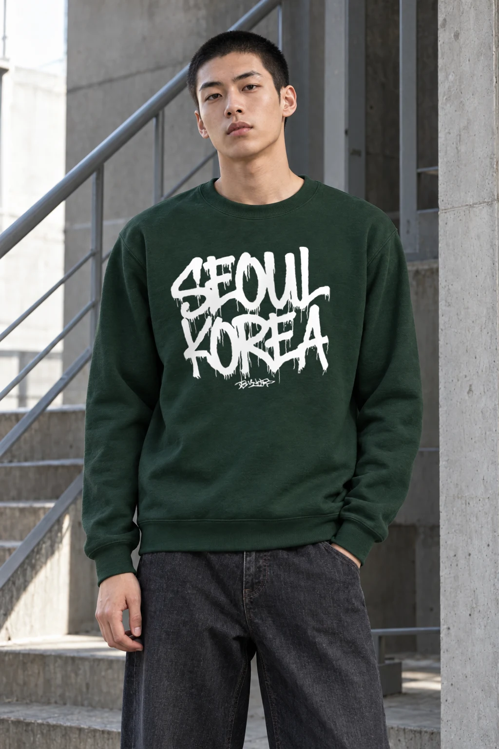 "Seoul Korea" Heavy Blend Unisex Crewneck Sweatshirt | Gildan 18000