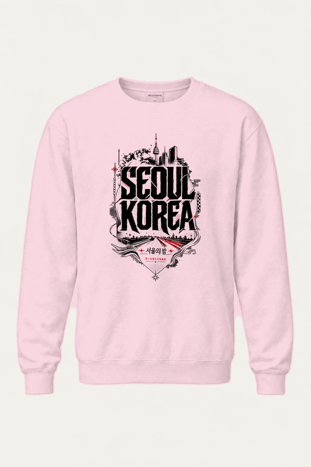 "Seoul Korea Night" Heavy Blend Unisex Crewneck Sweatshirt | Gildan 18000