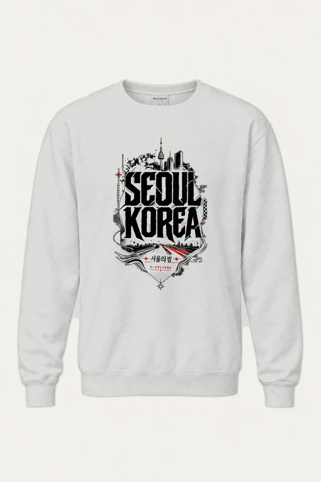 "Seoul Korea Night" Heavy Blend Unisex Crewneck Sweatshirt | Gildan 18000