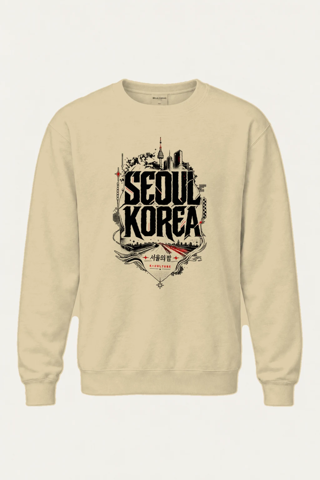 "Seoul Korea Night" Heavy Blend Unisex Crewneck Sweatshirt | Gildan 18000