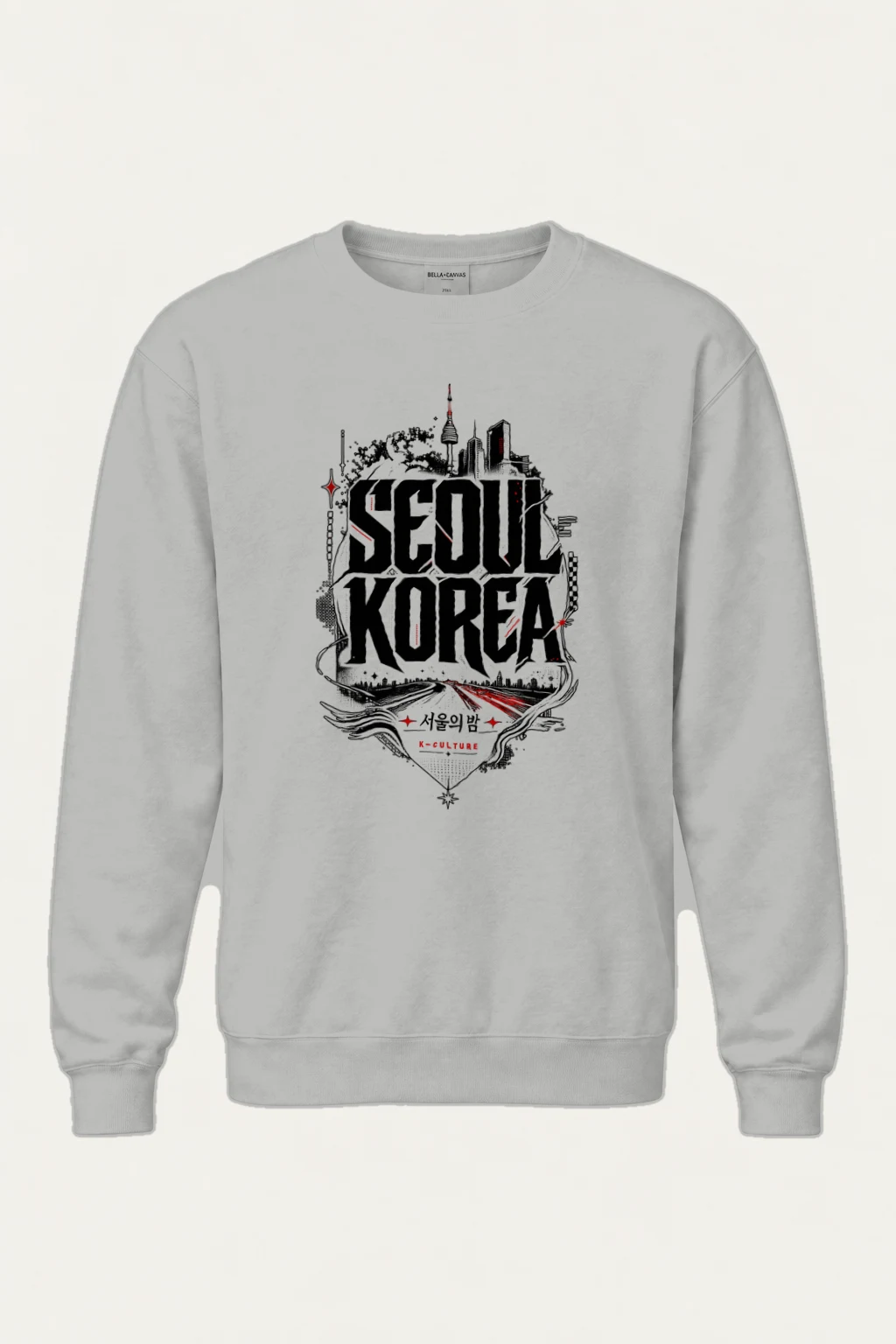 "Seoul Korea Night" Heavy Blend Unisex Crewneck Sweatshirt | Gildan 18000