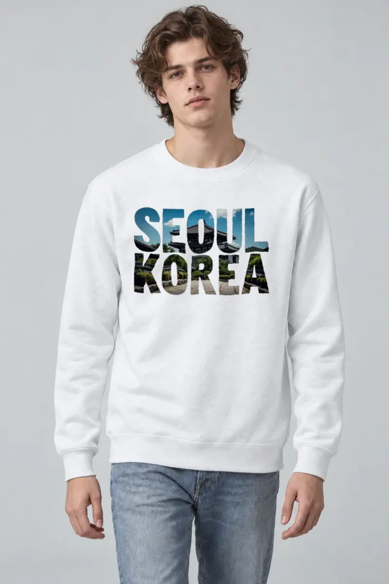 "Seoul Korea Palace" Heavy Blend Unisex Crewneck Sweatshirt