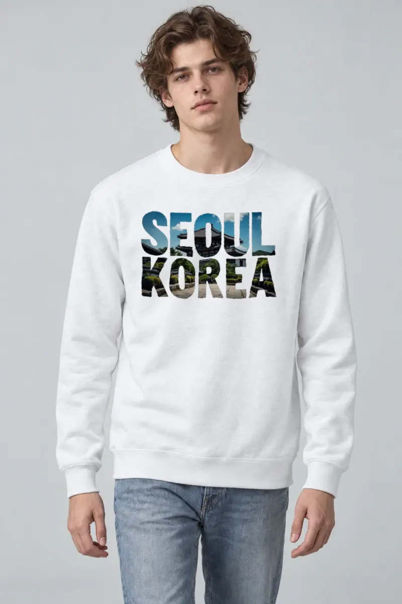 "Seoul Korea Palace" Heavy Blend Unisex Crewneck Sweatshirt