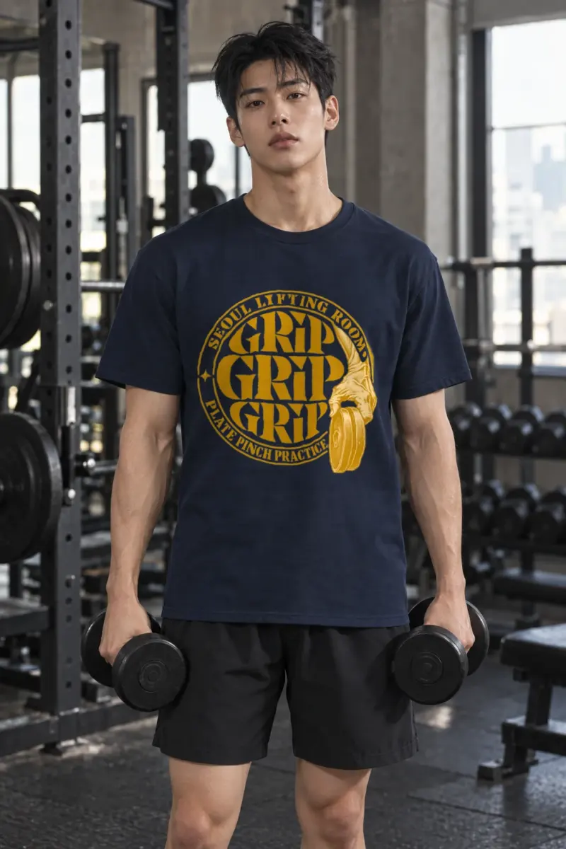 “Seoul Lifting Room Grip” Heavyweight Unisex Crewneck T-shirt
