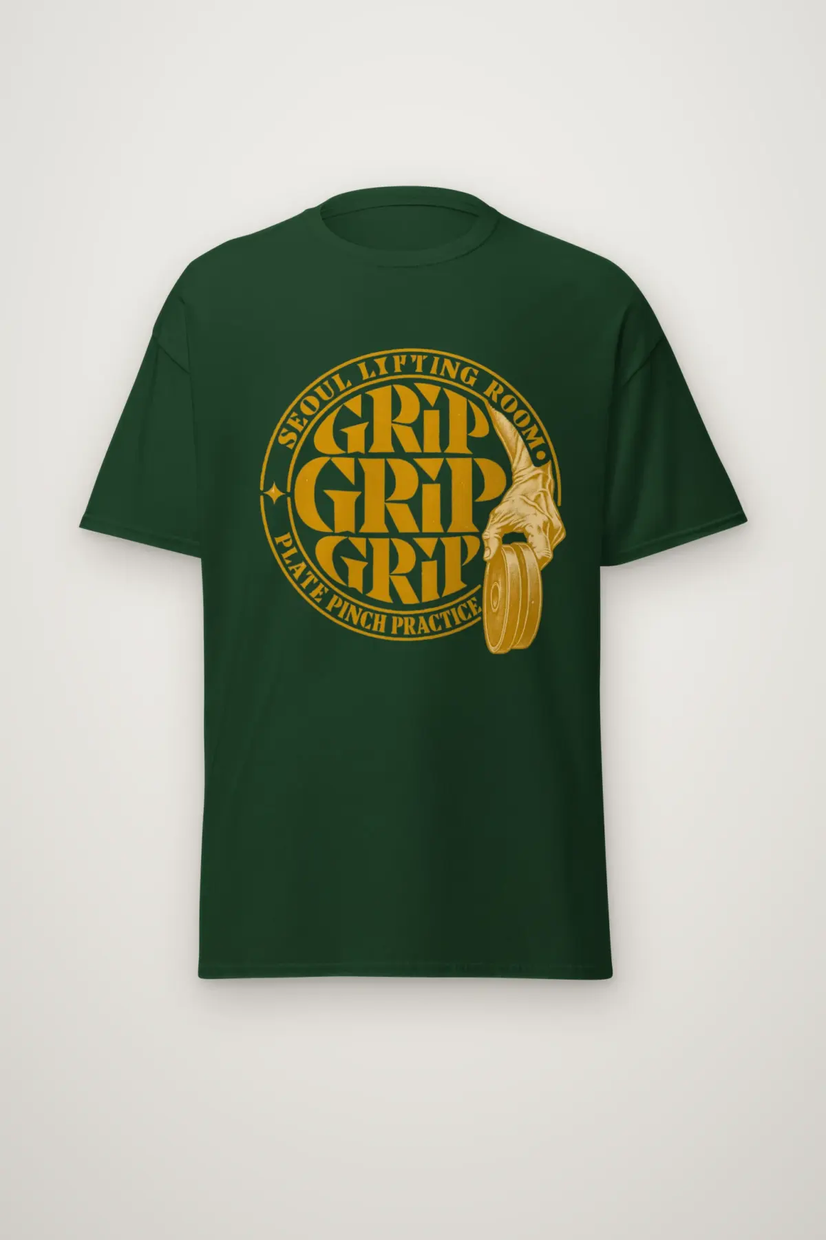 "Seoul Lifting Room Grip" Heavyweight Unisex Crewneck T-shirt