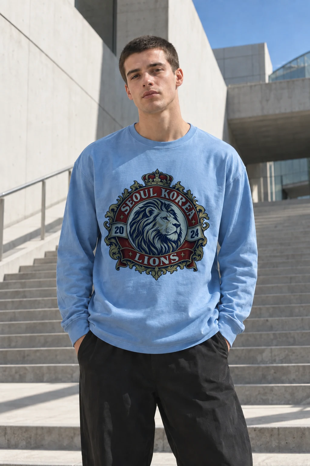 "Seoul Lions 2024" Unisex Longsleeve T-shirt | Gildan 2400