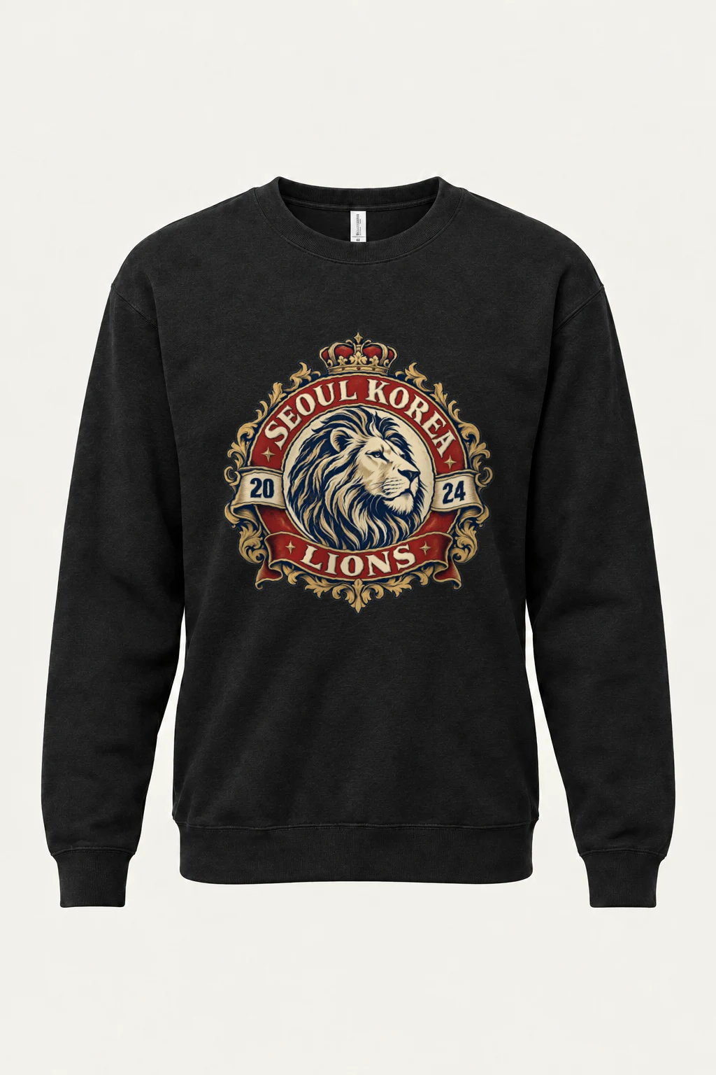 "Seoul Lions Crest" Heavy Blend Unisex Crewneck Sweatshirt | Gildan 18000