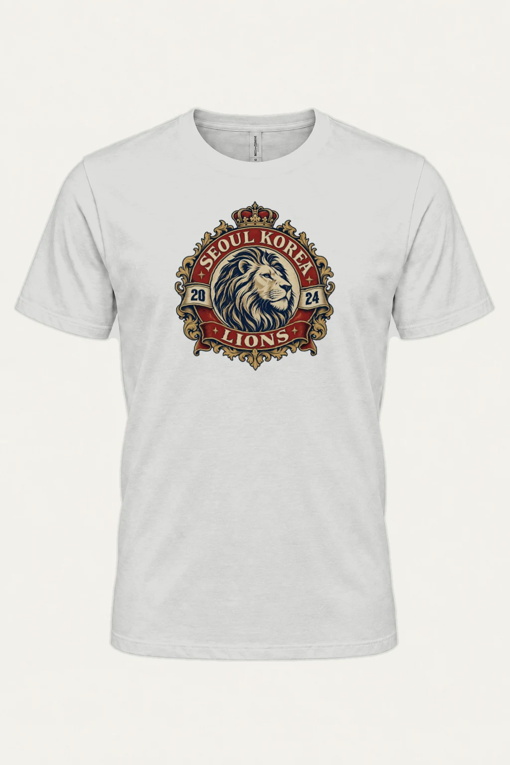 "Seoul Lions Crest" Heavyweight Unisex Crewneck T-shirt | Gildan 5000