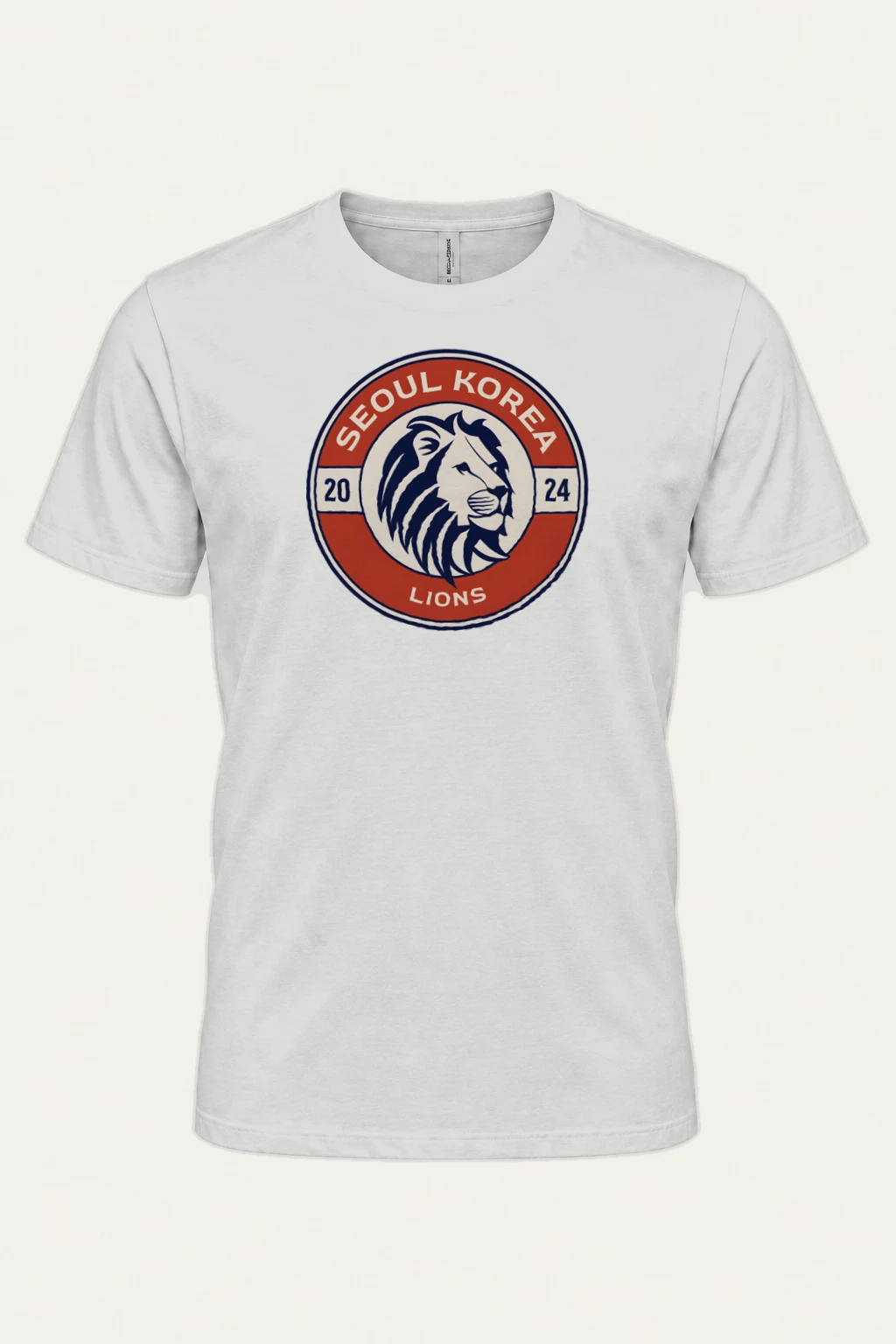"Seoul Lions Emblem" Heavyweight Unisex Crewneck T-shirt | Gildan 5000