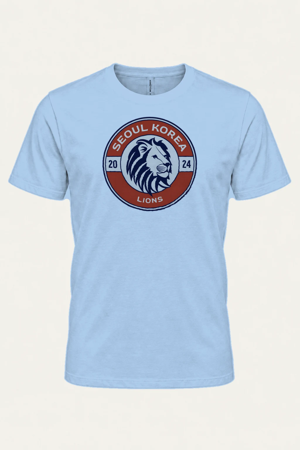 "Seoul Lions Emblem" Heavyweight Unisex Crewneck T-shirt | Gildan 5000