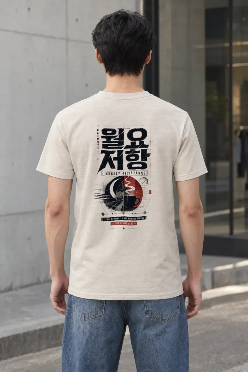 "Seoul Low Signal" Heavyweight Unisex Crewneck T-shirt