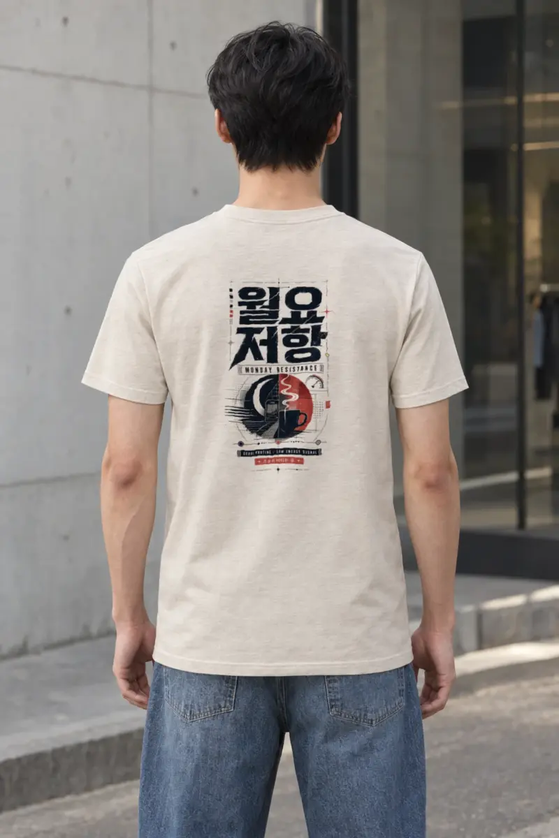 "Seoul Low Signal" Heavyweight Unisex Crewneck T-shirt