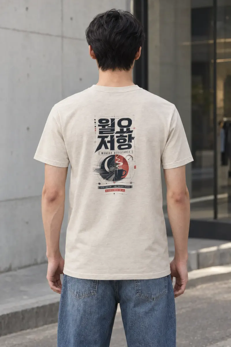 "Seoul Low Signal" Heavyweight Unisex Crewneck T-shirt
