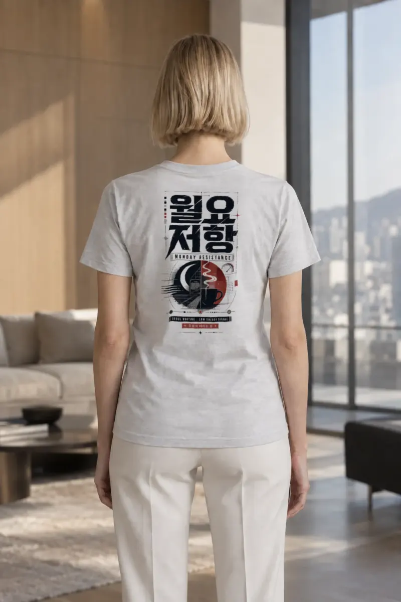 "Seoul Low Signal" Heavyweight Unisex Crewneck T-shirt | Gildan 5000