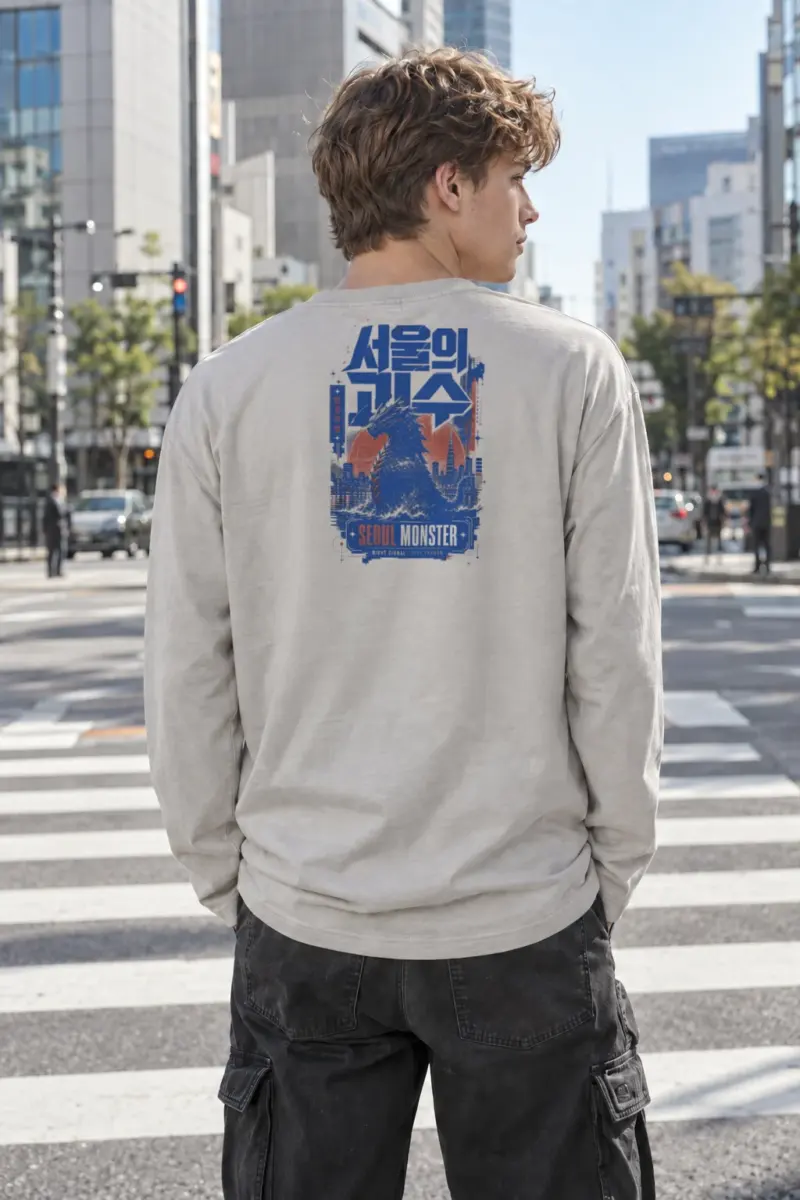 "Seoul Monster Night" Unisex Longsleeve T-shirt | Gildan 2400