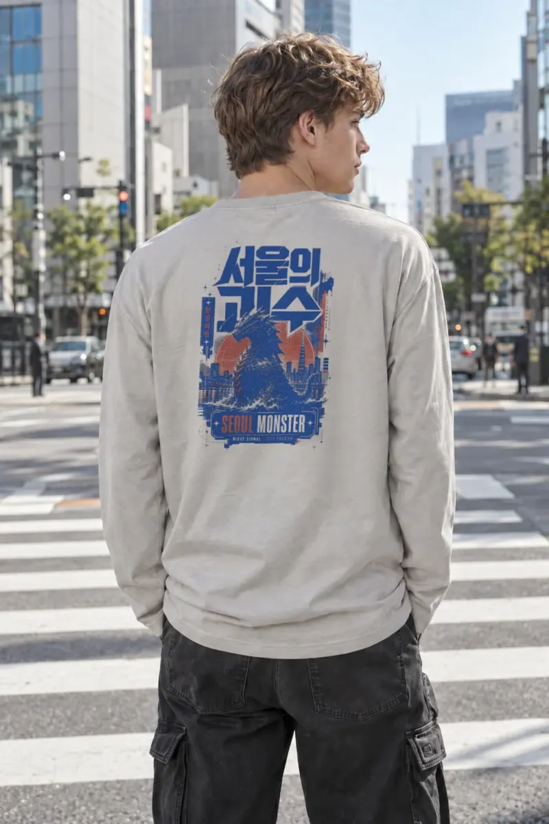 “Seoul Monster Night” Unisex Longsleeve T-shirt | Gildan 2400