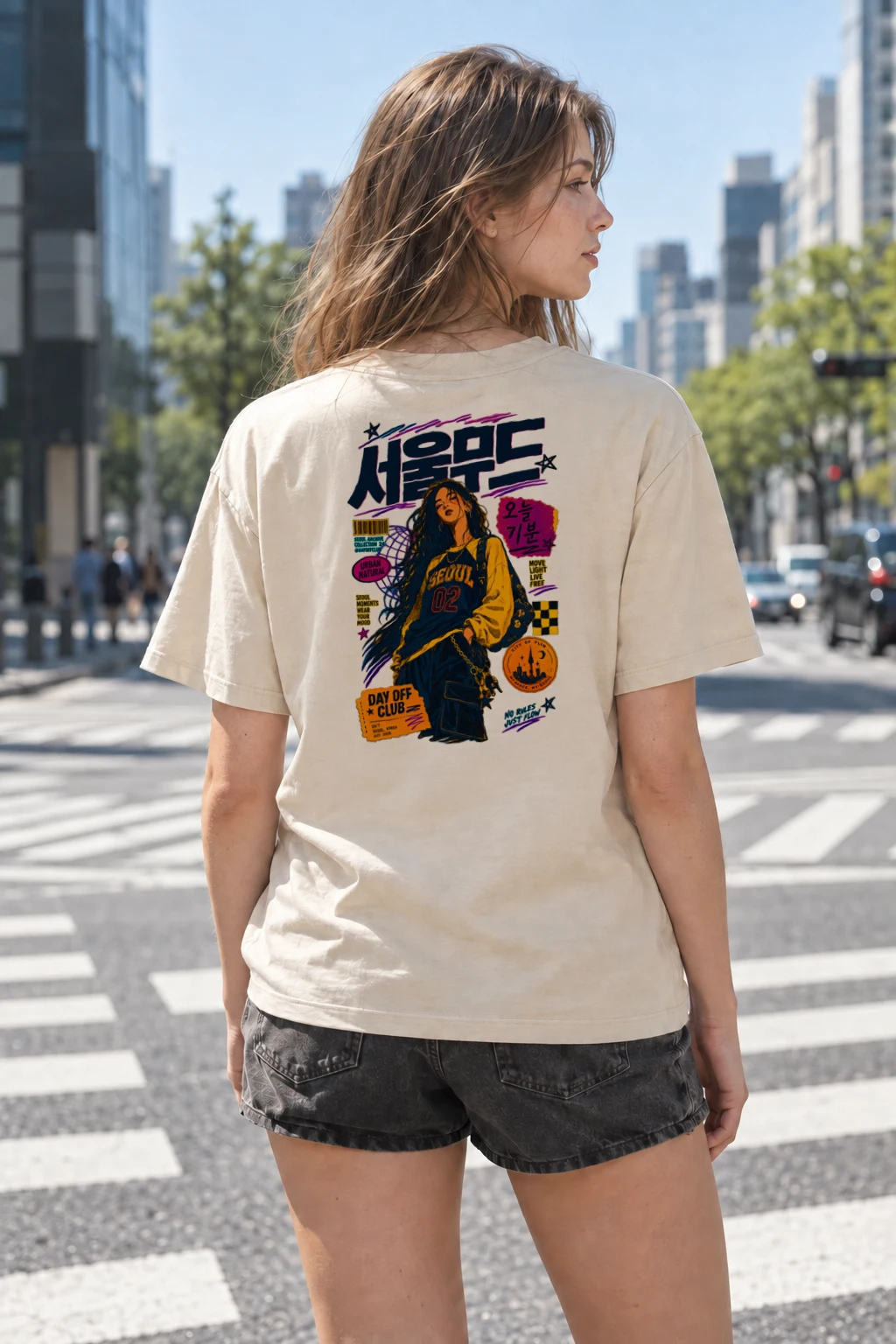 "Seoul Mood Archive" Heavyweight Unisex Crewneck T-shirt | Gildan 5000