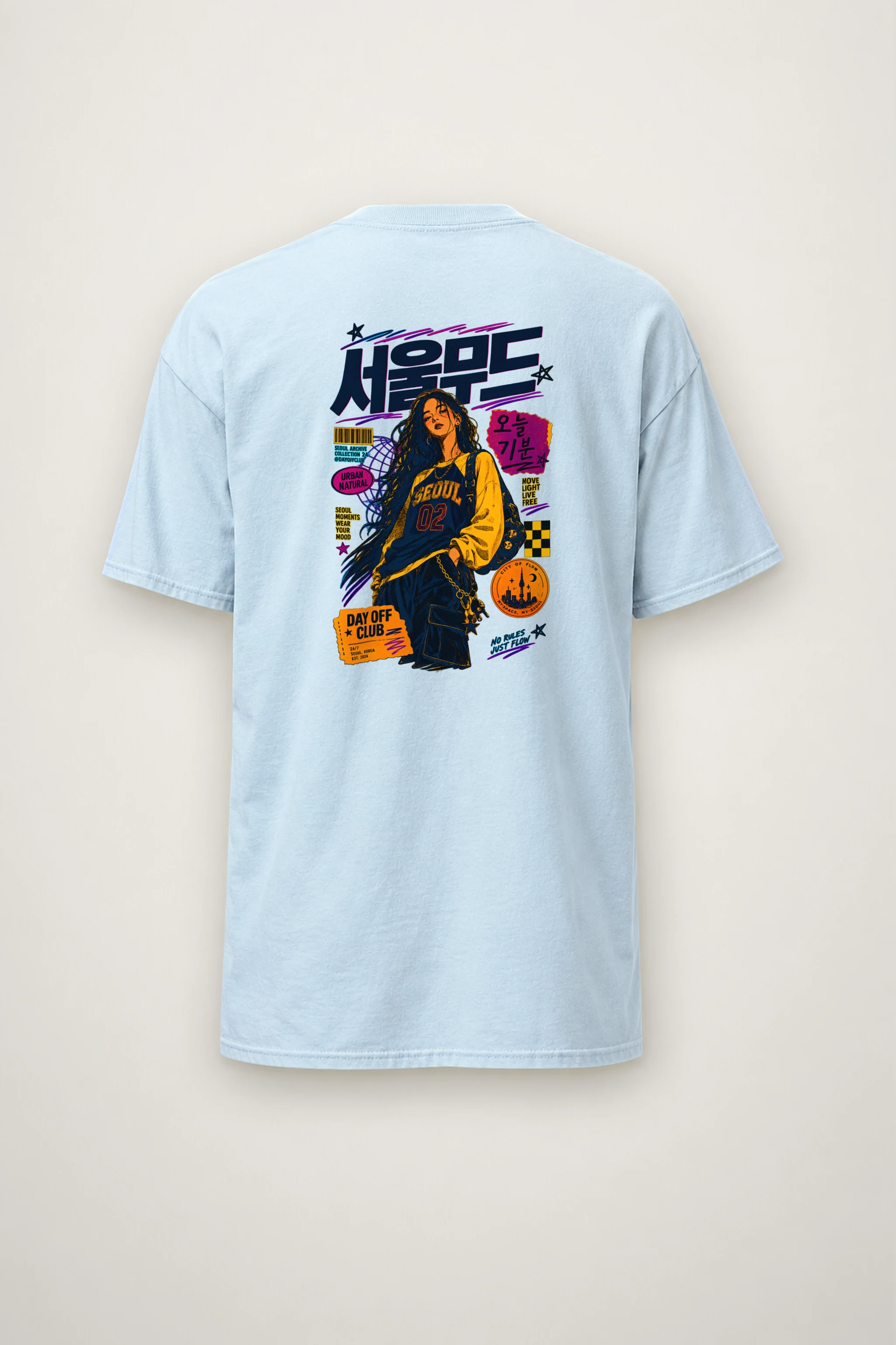 "Seoul Mood Archive" Heavyweight Unisex Crewneck T-shirt