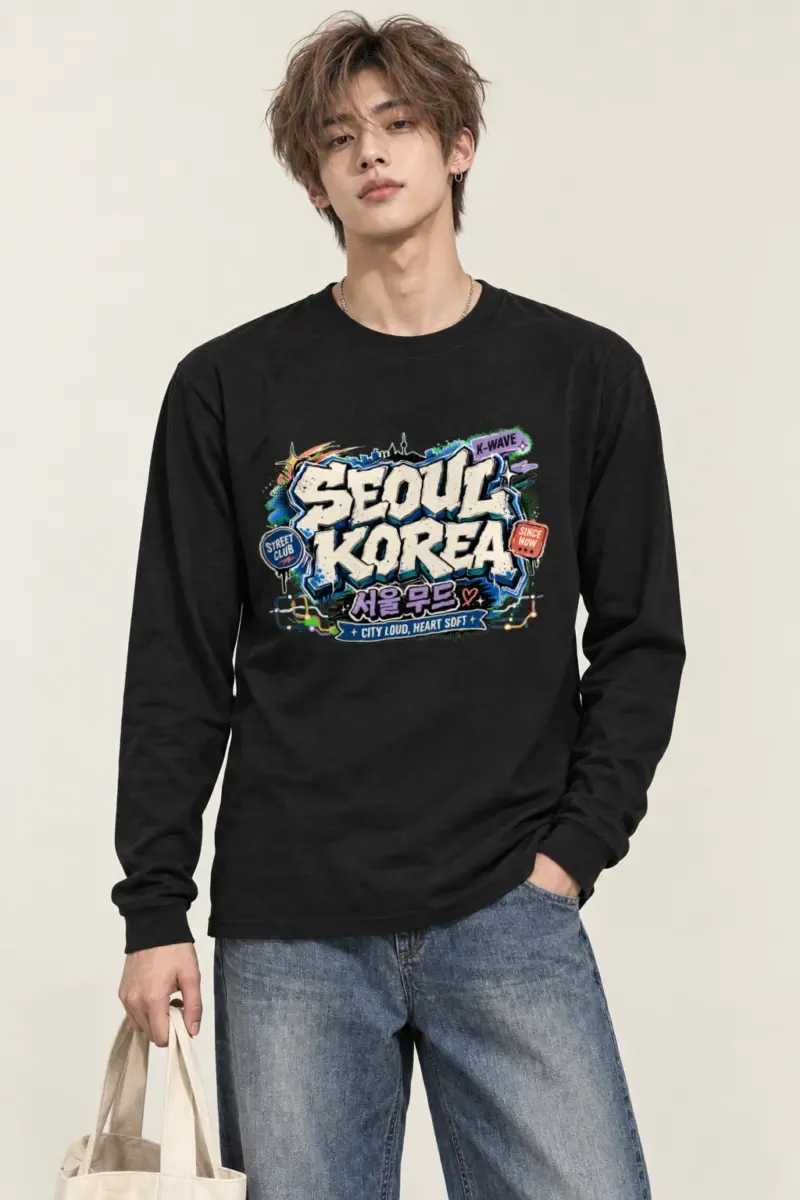 "Seoul Mood Street Club" Unisex Longsleeve T-shirt