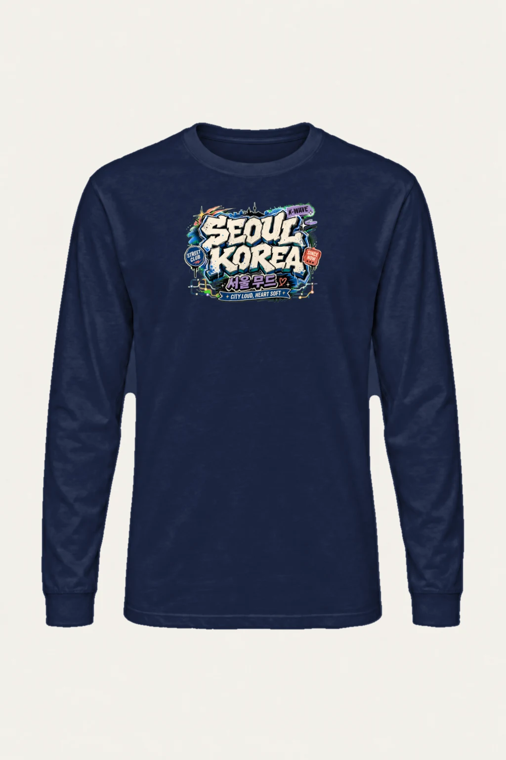 "Seoul Mood Street Club" Unisex Longsleeve T-shirt | Gildan 2400
