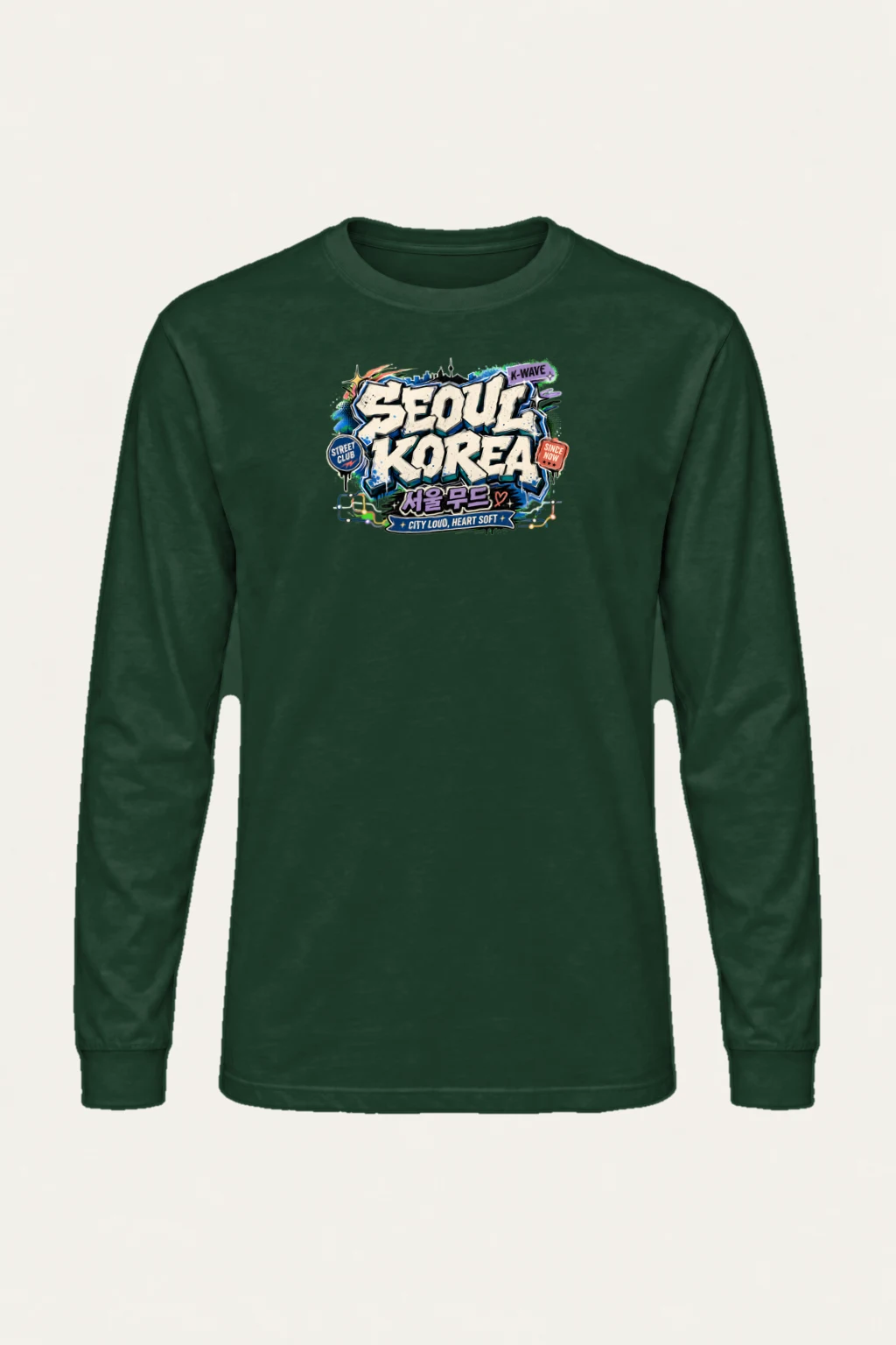 "Seoul Mood Street Club" Unisex Longsleeve T-shirt | Gildan 2400